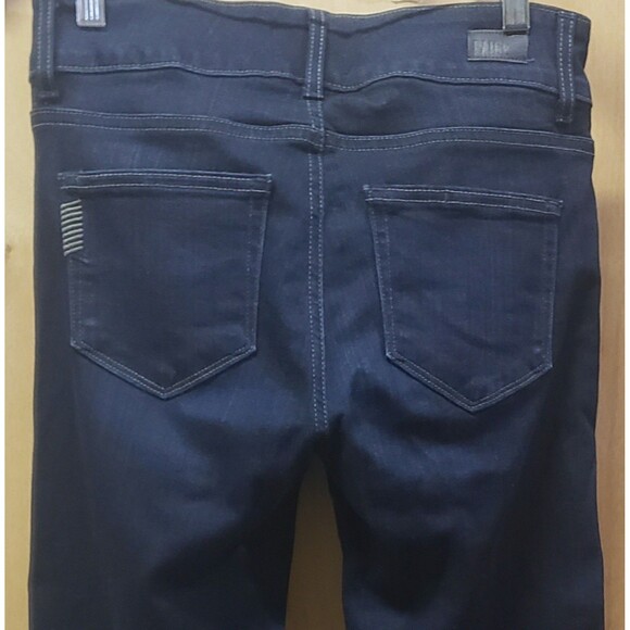 Paige Blue Dark Wash Hidden Hills Petitte Boot Cut JeansSz 28 Inseam 30" HHH - Picture 7 of 7